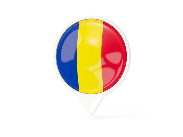 White pointer with flag. Download flag icon of Romania at PNG format