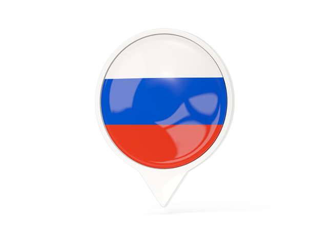 White pointer with flag. Download flag icon of Russia at PNG format