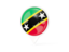 Saint Kitts and Nevis. White pointer with flag. Download icon.