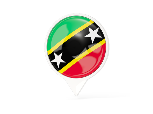 White pointer with flag. Download flag icon of Saint Kitts and Nevis at PNG format