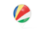 Seychelles. White pointer with flag. Download icon.