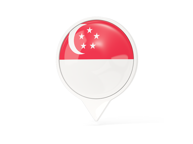 White pointer with flag. Download flag icon of Singapore at PNG format