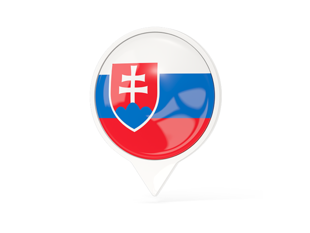 White pointer with flag. Download flag icon of Slovakia at PNG format