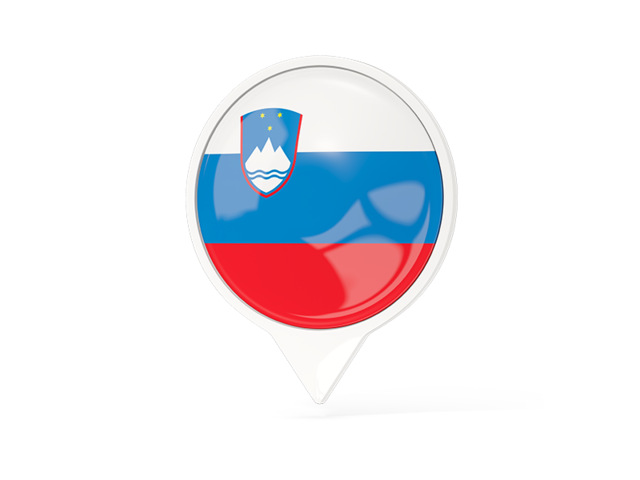White pointer with flag. Download flag icon of Slovenia at PNG format
