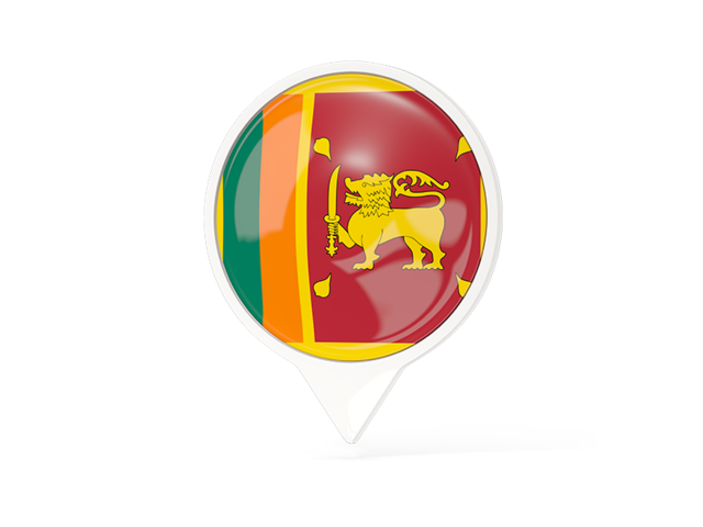Белый указатель с флагом. Скачать флаг. Шри-Ланка