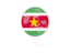 Suriname. White pointer with flag. Download icon.