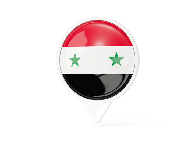 White pointer with flag. Download flag icon of Syria at PNG format