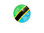 Tanzania. White pointer with flag. Download icon.