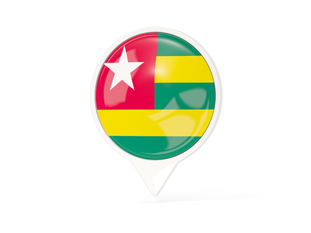 White pointer with flag. Download flag icon of Togo at PNG format