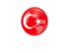 Turkey. White pointer with flag. Download icon.