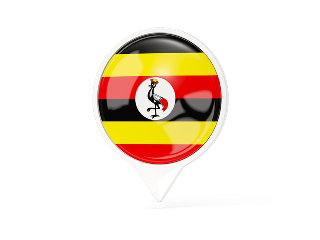 White pointer with flag. Download flag icon of Uganda at PNG format