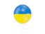 Ukraine. White pointer with flag. Download icon.