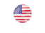 United States of America. White pointer with flag. Download icon.