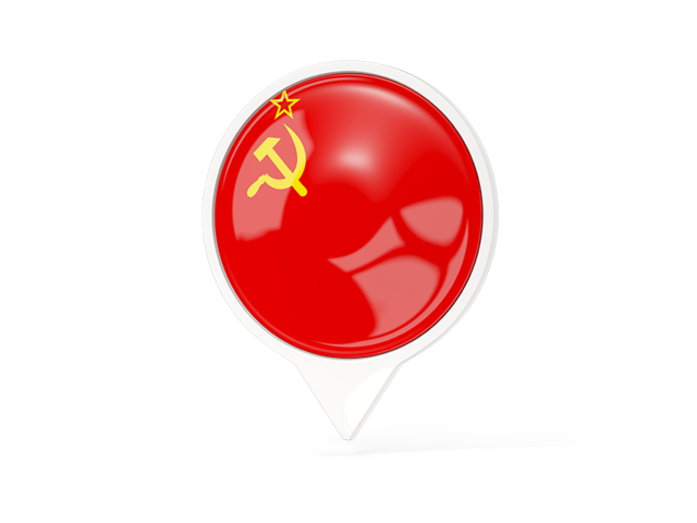 White pointer with flag. Download flag icon of Soviet Union at PNG format