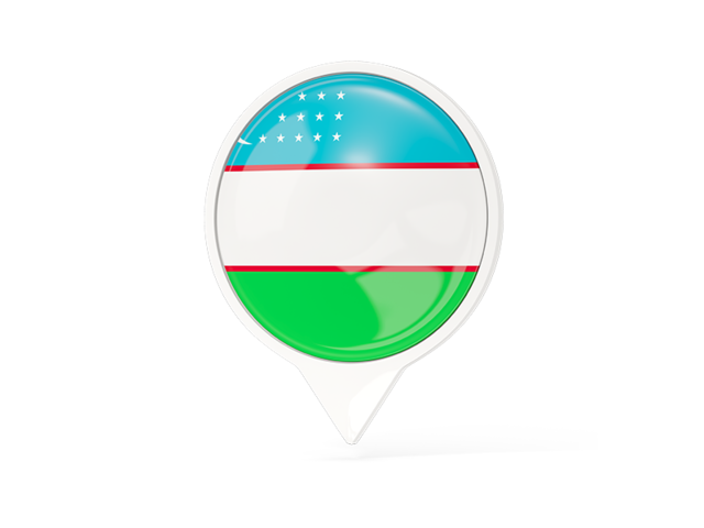 White pointer with flag. Download flag icon of Uzbekistan at PNG format