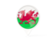 Wales. White pointer with flag. Download icon.