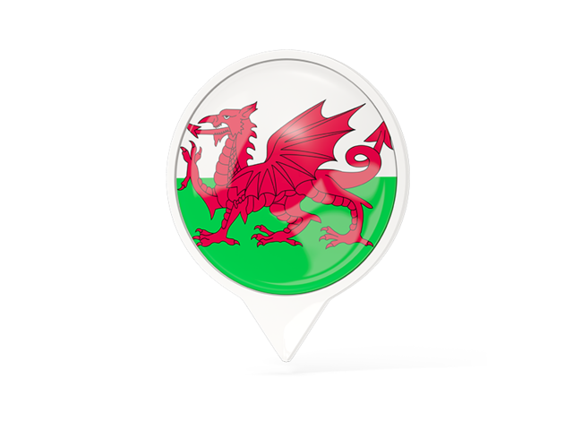White pointer with flag. Download flag icon of Wales at PNG format