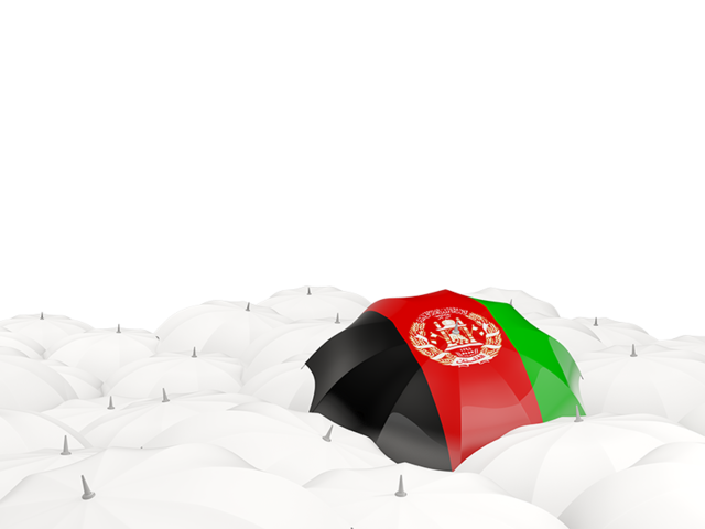 White umbrellas with flag. Download flag icon of Afghanistan at PNG format