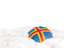 Aland Islands. White umbrellas with flag. Download icon.