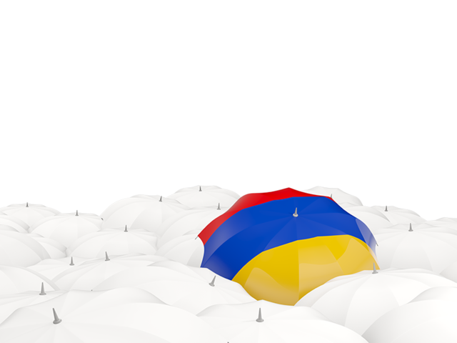 White umbrellas with flag. Download flag icon of Armenia at PNG format