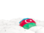 Azerbaijan. White umbrellas with flag. Download icon.