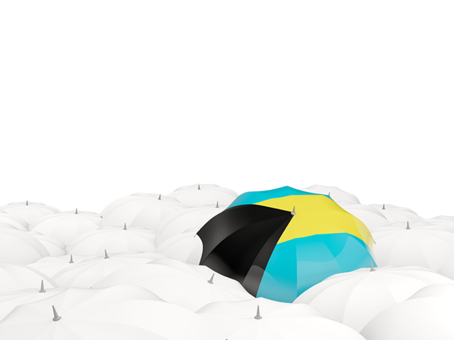 White umbrellas with flag. Download flag icon of Bahamas at PNG format
