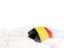 Belgium. White umbrellas with flag. Download icon.