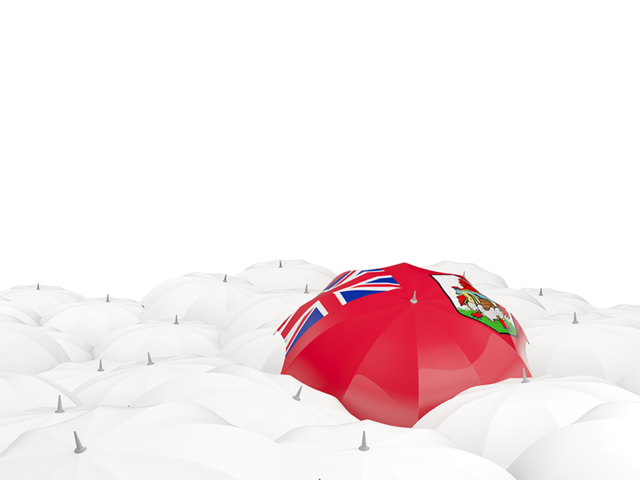 White umbrellas with flag. Download flag icon of Bermuda at PNG format