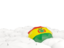 Bolivia. White umbrellas with flag. Download icon.