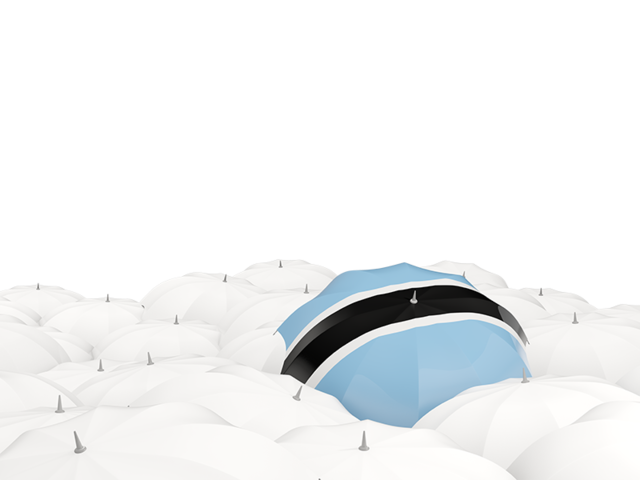 White umbrellas with flag. Download flag icon of Botswana at PNG format