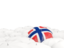 Bouvet Island. White umbrellas with flag. Download icon.