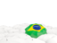 Brazil. White umbrellas with flag. Download icon.