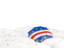 Cape Verde. White umbrellas with flag. Download icon.