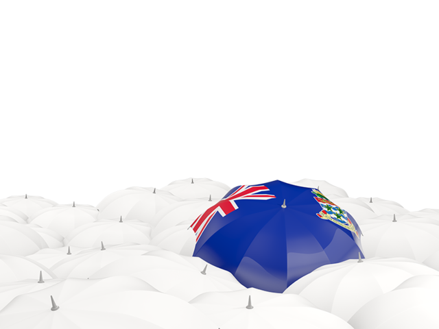 White umbrellas with flag. Download flag icon of Cayman Islands at PNG format