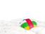 Central African Republic. White umbrellas with flag. Download icon.