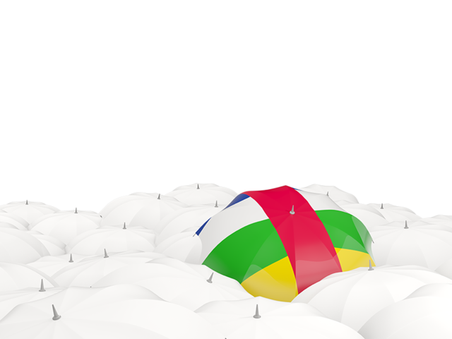 White umbrellas with flag. Download flag icon of Central African Republic at PNG format