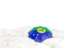 Christmas Island. White umbrellas with flag. Download icon.