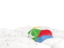 Comoros. White umbrellas with flag. Download icon.