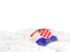 Croatia. White umbrellas with flag. Download icon.