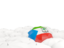 Equatorial Guinea. White umbrellas with flag. Download icon.