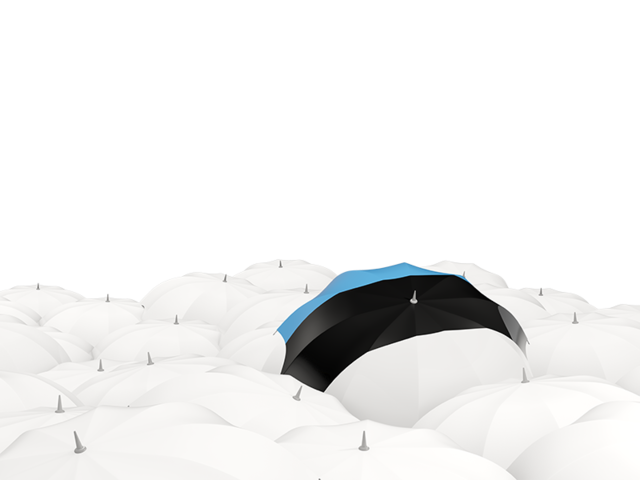 White umbrellas with flag. Download flag icon of Estonia at PNG format