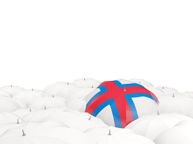 White umbrellas with flag. Download flag icon of Faroe Islands at PNG format