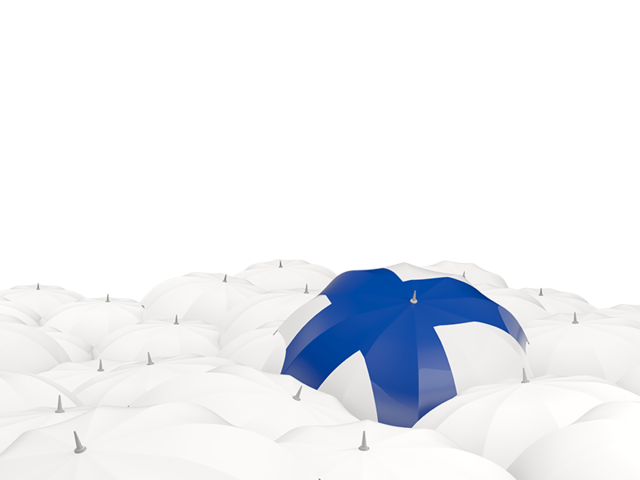 White umbrellas with flag. Download flag icon of Finland at PNG format