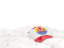 French Polynesia. White umbrellas with flag. Download icon.