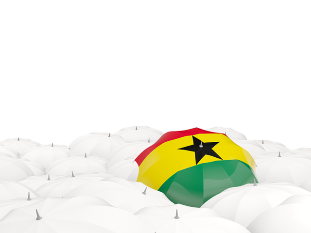 White umbrellas with flag. Download flag icon of Ghana at PNG format