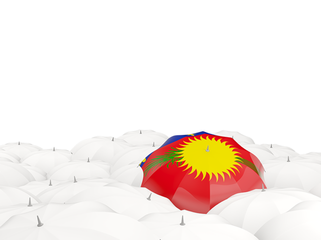 White umbrellas with flag. Download flag icon of Guadeloupe at PNG format