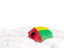Guinea-Bissau. White umbrellas with flag. Download icon.