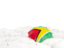 Гайана. Белые зонтики с флагом. Скачать иллюстрацию.