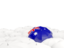 Остров Херд и Острова Макдоналд. Белые зонтики с флагом. Скачать иллюстрацию.