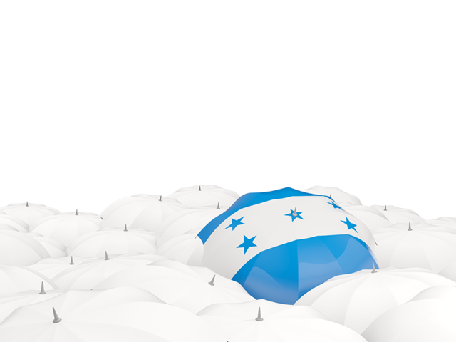 White umbrellas with flag. Download flag icon of Honduras at PNG format